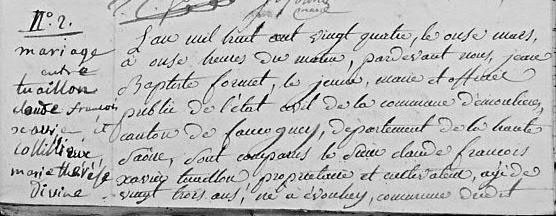 104-105 Mariage TUAILLON Claude François Xavier et COLLILLIEUX Marie Thérèse Divine 01